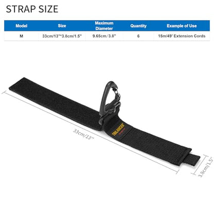 Extension Cord Organizer and Hanger, Trilancer Storage Straps (6-Pack) - size: 6M