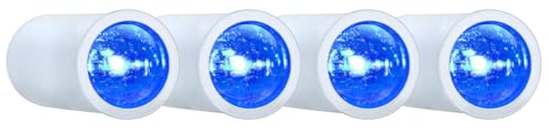 Rockville 4 Pack MINI Halo White DJ Wash Lights + Bag, Wireless DMX, 17 Hour Battery, Wireless DMX, RF Remote | Wireless DMX, RF Remote, 10-17 Hr Runtime, Compact Aluminum, Sound Activated, LCD Display, Adjustable 31-64 Degree Lens - color: White