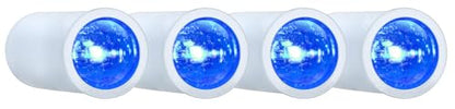 Rockville 4 Pack MINI Halo White DJ Wash Lights + Bag, Wireless DMX, 17 Hour Battery, Wireless DMX, RF Remote | Wireless DMX, RF Remote, 10-17 Hr Runtime, Compact Aluminum, Sound Activated, LCD Display, Adjustable 31-64 Degree Lens - color: White