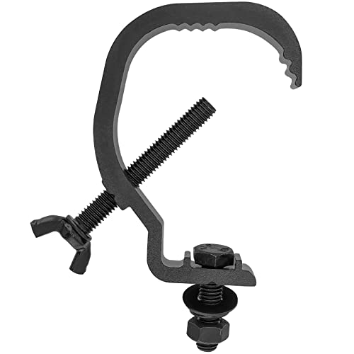 10 Pack Stage Light Clamp Hook, Aluminum Alloy Truss C-Clamp, Heavy Duty Stage Lights Truss Clamp for DJ Lighting Par Lights Spot Lights, Fit for 1.18-2 Inch OD Tube/Pipe, Black
