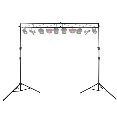 HECASA Lighting Truss Stand System,8Ft Stage Portable DJ Booth Trussing | Stand,Adjustable bracket height,Up to 150Lbs Capacity,Kit for Lighting Stage Platform,Auditoriums,Concert Halls,Clubs and