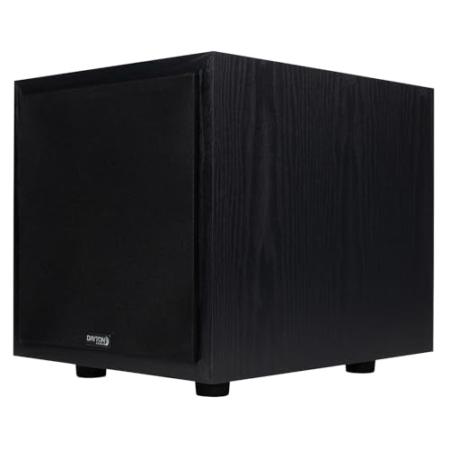 Dayton Audio Classic CS800 – 8" 150W Powered Subwoofer with Class-D Amplifier, Deep Bass and Clean Design for Home Theater & Music – Black - size: 8in