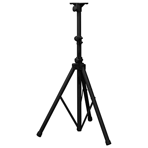 Odyssey LTS1 7' Tall Speaker Tripod Stand | Elevates sound cabinets above the crowd, foot-adjustable telescoping height, folding legs pack flat, steady mobile support