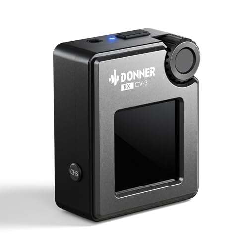 Donner Wireless in Ear Monitor System with Beltpack Color Screen, Receiver Only, CV-3R