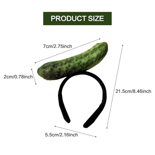 Pickle Headband,Funny Vegetable Hair Hoop for Halloween Cosplay | Pickle Headwear,Novelty Mini Food Headpieces,Halloween Cosplay,Carnival & Festivals,Photo Props,Costume Favor