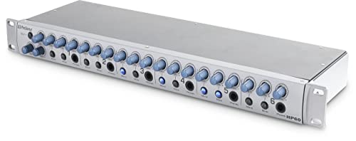 PreSonus HP60 6-Channel Headphone Amplifier/Mixer, Silver - style: HP60
