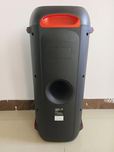 Pyle 컴팩트 블루투스 PA 파티 스피커 시스템 - 160W 휴대용 노래방 기계, 내장 배터리, TWS, 마이크 우선 순위, USB/SD/BT/FM, 플래시 LED 조명, 듀얼 16.5cm(6.5인치) 스피커, 29.5 x 29.5 x 64cm(11.6 x 11.6 x 25.25인치) - style: 휴대용 케이스 없음