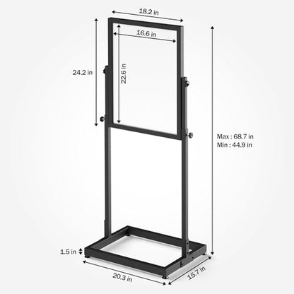 Sign Holder Floor Stand, 18x24 Inch Heavy Duty Pedestal Poster Banner Stand for Display, Metal Floor Standing Display - Double Sided Poster Stand for Business, Office, Trade Show, Mall Advertising