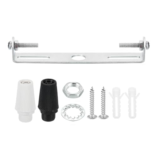 PATIKIL 105mm Ceiling Light Plate Kit, 1 Set Light Fixture Mounting Bracket Plate Steel Crossbar for Home Pendant Wall Light with Screw Washer Nut 2 Color Cap - size: 105mm