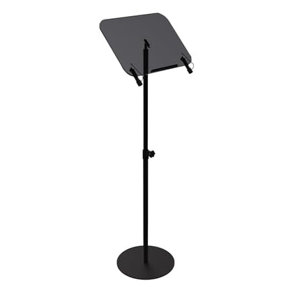 Black Acrylic Podium with Adjustable Height Small Acrylic Podium Stand Black Music Stands Book Stand for Reading Floor Holder Stand with Page Paper Clip for Cookbooks Music