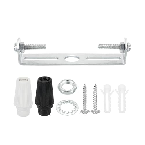 PATIKIL 75mm Ceiling Light Plate Kit, 1 Set Light Fixture Mounting Bracket Plate Steel Crossbar for Home Pendant Wall Light with Screw Washer Nut 2 Color Cap - size: 75mm