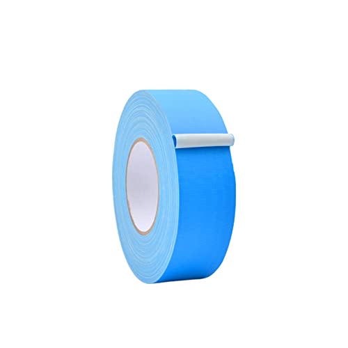 WOD GTC12 Light Blue Gaffer Tape Low Gloss Finish Film, 2 inch x 45 yards, Residue Free, Non Reflective, Easy Tear, Cloth for Photography, Filming Backdrop, Production - color: Light Blue, size: 2" inch