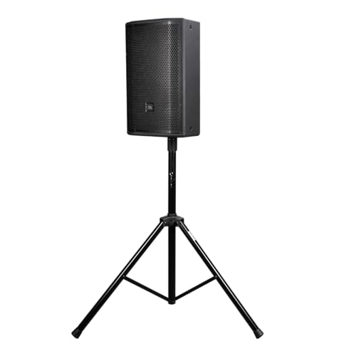 Rok-It Heavy Duty Speaker Stand with Tripod Base and Height Adjustable from 47" to 70", 110lb Weight Capacity (RI-SPKRSTD)