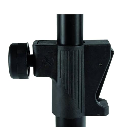 QUIK LOK - SP282 BK Tripod Speaker Stands - Lightweight Aluminum PA Loudspeaker Mounts with Pneumatic Easy-Lift Assist and Heavy-Duty Tube Construction, 1 Pair, Black