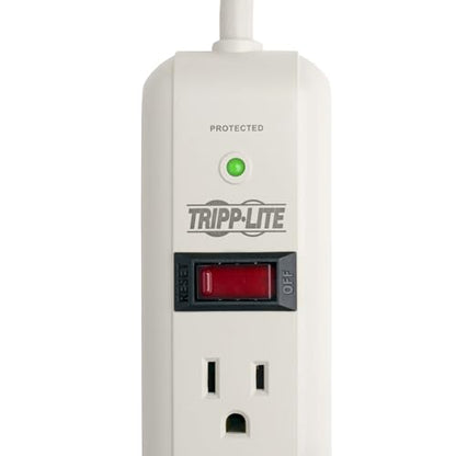 Tripp Lite 7 Outlet Surge Protector Power Strip, Extra Long Cord 25 ft., 1080 Joules, Lifetime Limited Warranty & $25K Insurance (TLP725) Light Gray - style: 25ft Cord