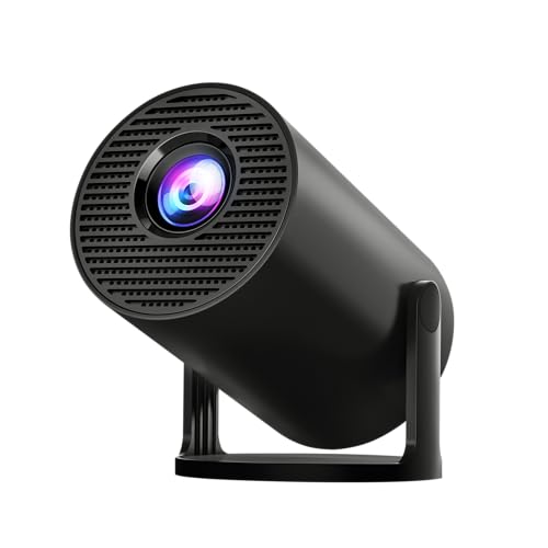 [Built-in Apps & 2025 Upgraded] Mini Projector with Wi-Fi 6 & Bluetooth 5.4, 1080P 4K Support Full HD, Auto Keystone 360° Portable Home Cinema Smart Projector for iOS/Android X1 - color: X1BQ Black