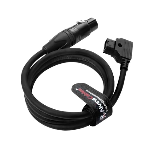 Alvin's Cables D-tap to XLR 3 Pin Female Power Cable for SmallRig RC 120B Video Light, Ultra Soft 1M/39.4inches