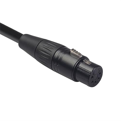 Elecbee XLR Female 5 Pin to Stereo Jack Audio 3.5Mm Male Balanced Audio Converter Adapter Cable 0.3M, Compatible with Microphones Mixers Amplifiers and Speakers