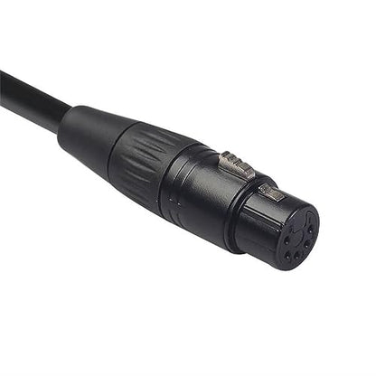 Elecbee XLR Female 5 Pin to Stereo Jack Audio 3.5Mm Male Balanced Audio Converter Adapter Cable 0.3M, Compatible with Microphones Mixers Amplifiers and Speakers