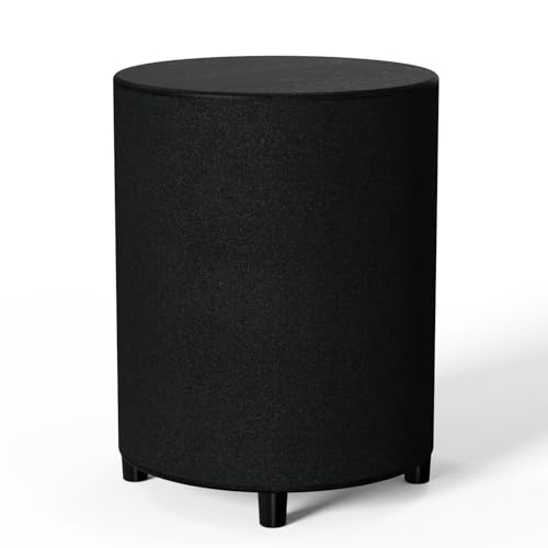 LITTOAK Powered Subwoofer, 6.5’’ Sub with DSP, Up to 100 Watts Home Theater Subwoofers, Down-Firing Subs, Class-D Amp, 40-250Hz, Auto On/Off, Low Pass dial, Phase Switch, Big Bass, Black - color: Black