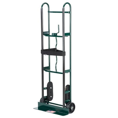 Harper Trucks 6781 Appliance Hand Truck, Dark Green | Appliance dolly with stair glides, securing strap and rubber wheels for delivery, moving, remodeling and HVAC installation