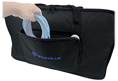 Rockville TB15 V2 Padded Speaker Bag Carry Case for 15" DJ PA Speakers | Stand Holder, Water Resistant, Dual YKK Zippers, Dual Handles, Interior Straps, Rugged, Thick Foam, Fits Most Brands, 5.3 lbs