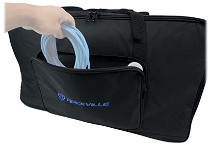 Rockville TB15 V2 Padded Speaker Bag Carry Case for 15" DJ PA Speakers | Stand Holder, Water Resistant, Dual YKK Zippers, Dual Handles, Interior Straps, Rugged, Thick Foam, Fits Most Brands, 5.3 lbs