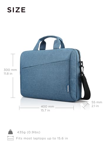 Lenovo Laptop Carrying Case T210, 15.6-Inch Laptop and Tablet, Sleek Design, Durable and Water-Repellent Fabric, Business Casual or School, GX40Q17230 Casual Toploader - Blue - color: Blue