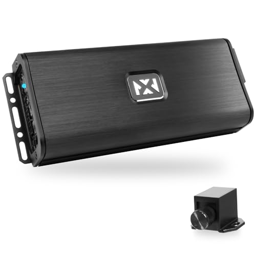NVX Class D Compact 5-Channel Amplifier with Remote Bass Knob | Micro Full-Range VADM5 v2 Model 1500W Peak (750W RMS) V-Series Amplifier for Car/Marine/Powersports (VADM5v2) - style: 750W Compact 5-Channel