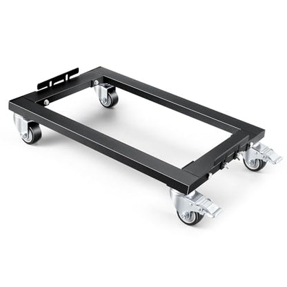 KEDSUM 2000LBS Furniture Dolly Heavy Duty Dolly with Reinforced Steel Frame | 4 Wheels with Brake, All Terrain & Anti-Slip Baffles for Home Moving, Garage, Warehouse, 31 x 17 in, 1 Pack - size: 31 x 17 inch