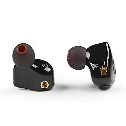 Dual Dynamic Driver IEM Earphones, HiFi Stereo In Ear Monitor Headphones - color: Black, size: No Mic