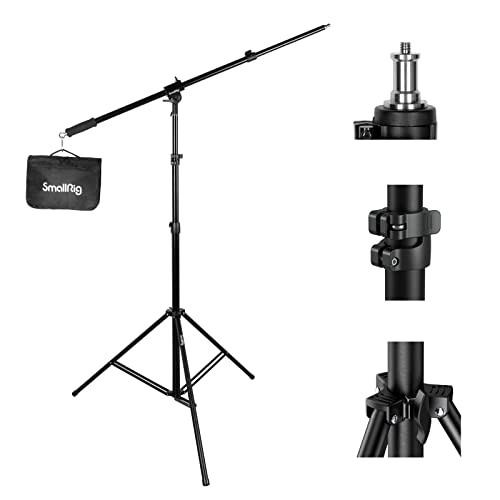 SmallRig 9.2ft Light Stand with Boom Arm, Photography Lighting Tripod - size: 9.2ft (with Boom Arm)