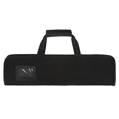 Tosnail 5 Slots Chef Knife Case Roll Bag with Easy Carry Handle - Yellow Line - size: 19" x 5.5" x 1"