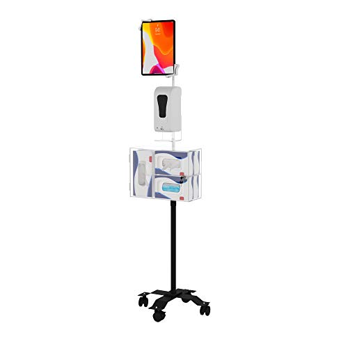 Gooseneck Floor Stand – CTA Compact, Height-Adjustable Sanitizing Station w/Automatic Soap Dispenser and Holder for iPad 7th/ 8th/ 9th Gen 10.2”, Surface Pro 4, and Other 7-13” Tablets (PAD-CGSST) - style: Soap Dispenser