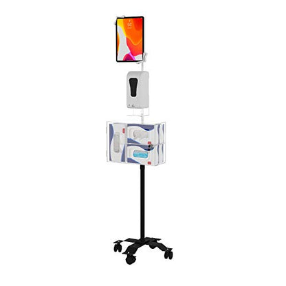 Gooseneck Floor Stand – CTA Compact, Height-Adjustable Sanitizing Station w/Automatic Soap Dispenser and Holder for iPad 7th/ 8th/ 9th Gen 10.2”, Surface Pro 4, and Other 7-13” Tablets (PAD-CGSST) - style: Soap Dispenser