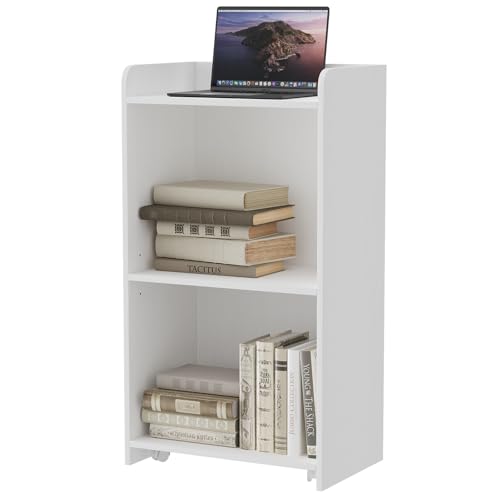 aboxoo Podium Stand - Portable Podium Stand with 4 Rolling Wheels, Pulpits for Churches with Adjustable Shelf, Hostess Stand, Mobile Teacher lecterns & podiums for Church, Classroom, Office (White) - color: White