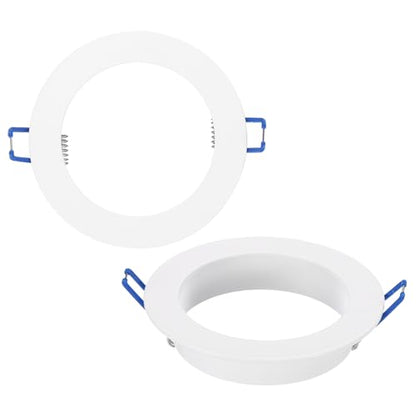 PATIKIL 12W 5.4" OD 4" ID Light Trim Ring, 2pcs Downlight Mounting Bracket Circular Light Cover Light Fixture for Ceiling Wall Recessed Can Downlight, White - color: White, size: 5.4" x 4"