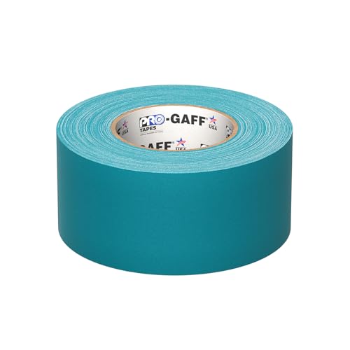 3" Pro Gaff Gaffers Tape 55 yards length teal matte. Premium Heavy-Duty Gaffers Tape trusted by professional Gaffers. Made in the USA. Holds Tight, Easy to remove. (Pack of 16) - color: Teal, size: 3 in x 1980 in