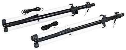 Rockville SPGN158 15" Passive DJ PA Speaker Pair with LED Tripod Stands | 1600W Peak / 400W RMS, 8 Ohm, Speakon, PARTY STAND LED Stands, RGB Remote, Sound Activated, 2 RCTS1425 Cables, 6-Items