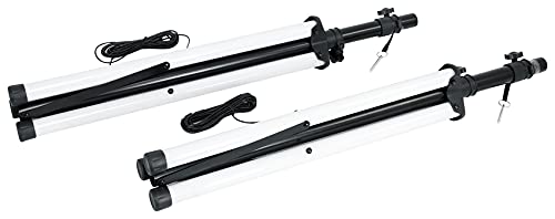 Rockville SPGN158 15" Passive 1600W DJ PA Speaker Pair with Party Stand LED