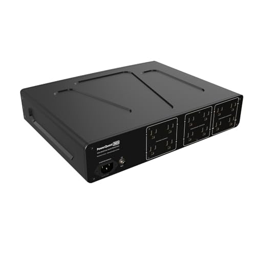 AudioQuest PQ303NA PowerQuest 303 12 Outlet Surge Protector with an AudioQuest NRGY3US01 1.0M Low-Noise AC Power Cable (2023) - size: 303NA, style: NRGY3