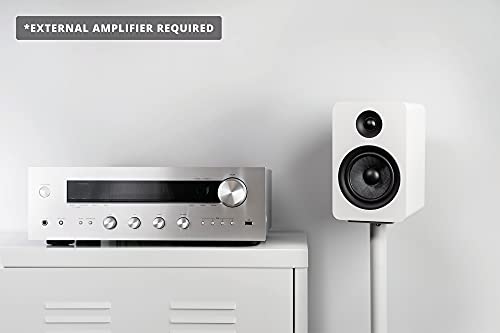 Kanto YU Passive 5.25" Passive Bookshelf Speakers with 1" Silk Dome Tweeter | External Amplifier Required | Pair | Matte White - color: White, size: 5.25" Woofer - 5 Ohm - 100 Watts Per Speaker