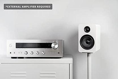 Kanto YU Passive 5.25" Passive Bookshelf Speakers with 1" Silk Dome Tweeter | External Amplifier Required | Pair | Matte White - color: White, size: 5.25" Woofer - 5 Ohm - 100 Watts Per Speaker
