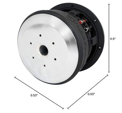 Rockville Punisher 8D2 8" Dual 2-Ohm Competition Car Audio Subwoofer | 3000W Peak / 750W RMS, 2.5" 4-Layer OFC Voice Coil, 145 Oz Magnet, Aluminum Basket, Paper Cone, Foam Surround, 26mm Xmax