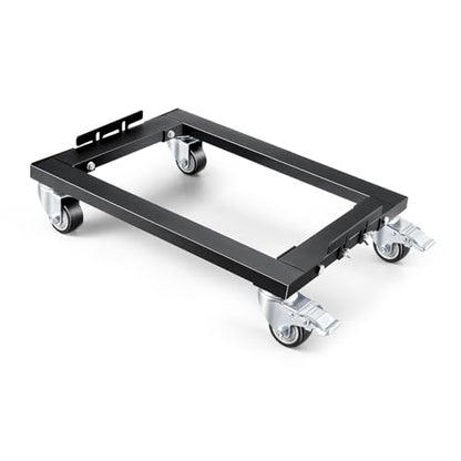 KEDSUM 1800LBS Furniture Dolly Heavy Duty Dolly with Reinforced Steel Frame | 4 Wheels with Brake, All Terrain & Anti-Slip Baffles for Home Moving, Garage, Warehouse, 24 x 16 in, 1 Pack - size: 24 x 16 inch