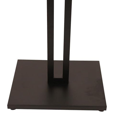 SSWBasics Black 2-Way Adjustable Clothing Rack with Straight Arms and Chrome Accents - Adjustable From 48" to 72" - Great for Retail, Restaurants, and Home Storage