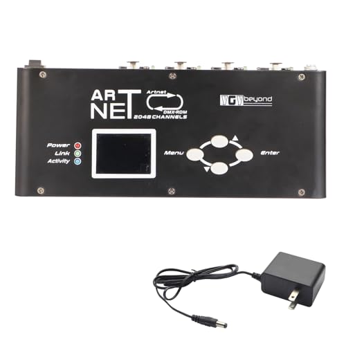 ArtNET-RDM 2048 4-Channel DMX Signal Converter, Optoelectronically Isolated DMX512/sACN Network Lighting Controller DJ dmx, ArtNet DMX Bidirectional Conversion. For 12V DC systems ONLY - size: ArtNET-RDM 2048【12V DC systems ONLY】