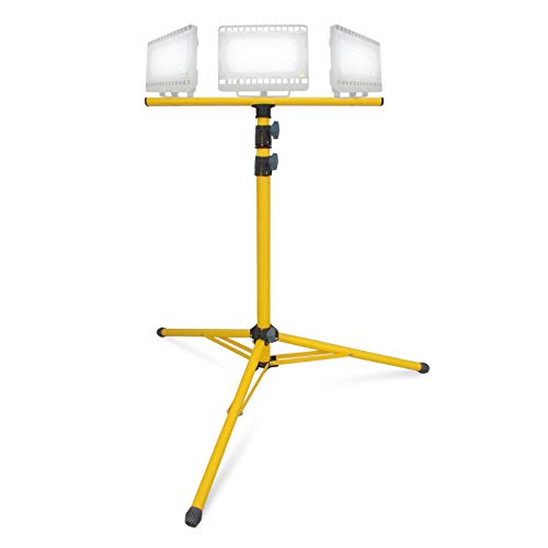 LINCO Adjustable Dual Head Work Light Stand Heavy Duty Tripod for LED Flood Light Camp Light Emergency Lamp, Telescope and Portable 8905-D (Stand and Crossbar Only)