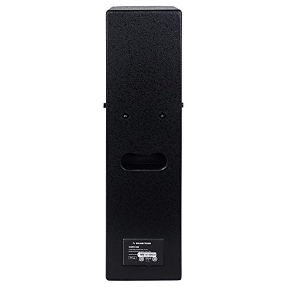 Sound Town Pair of Passive Wall-Mount Column Mini Line Array Speakers with 4 x 5” Woofers, Black for Live Event, Church, Conference, Lounge, CARPO-V5B