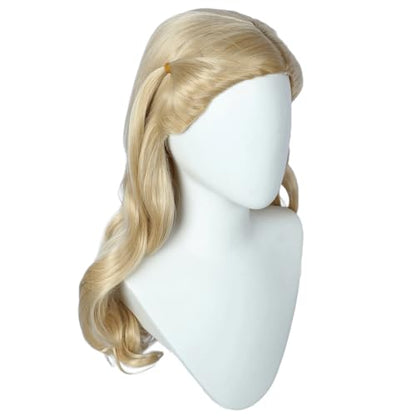Linfairy Long Curly Wig Halloween Costume Party Cosplay Movie Wig for Women (Blonde) - color: Blonde